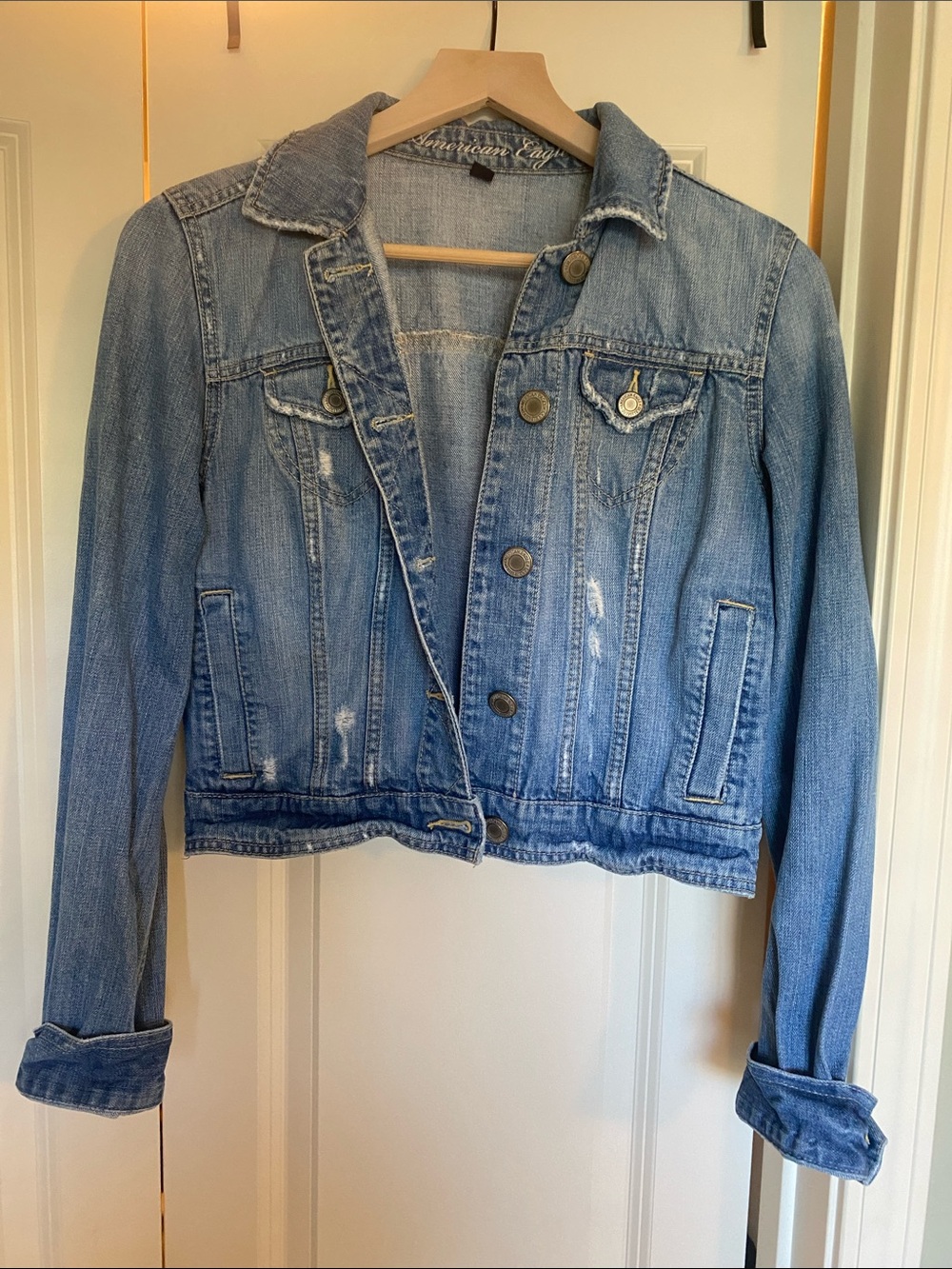 American Eagle Outfitters Light Blue Denim Jean Jacket